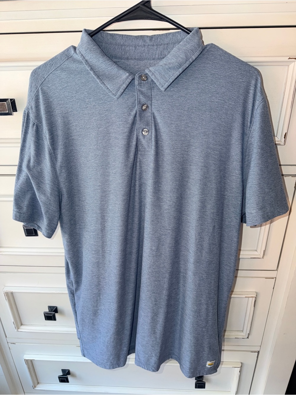 Vuori Men's Heather Blue Polo Shirt